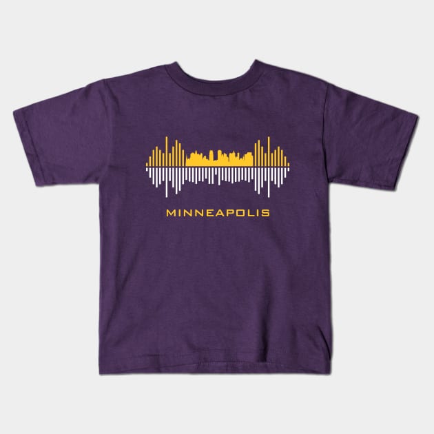 Minneapolis City Soundwave Kids T-Shirt by blackcheetah